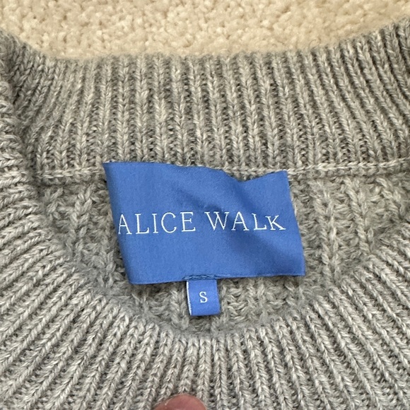 Women's Classic Gray Crewneck Sweater - Picture 2 of 5
